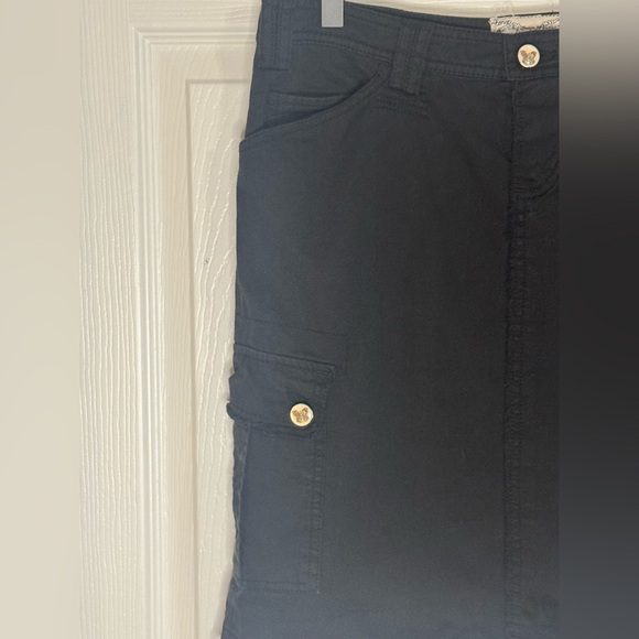 Women’s Black Love Stitch Skirt with Butterfly Buttons - Picture 11 of 15